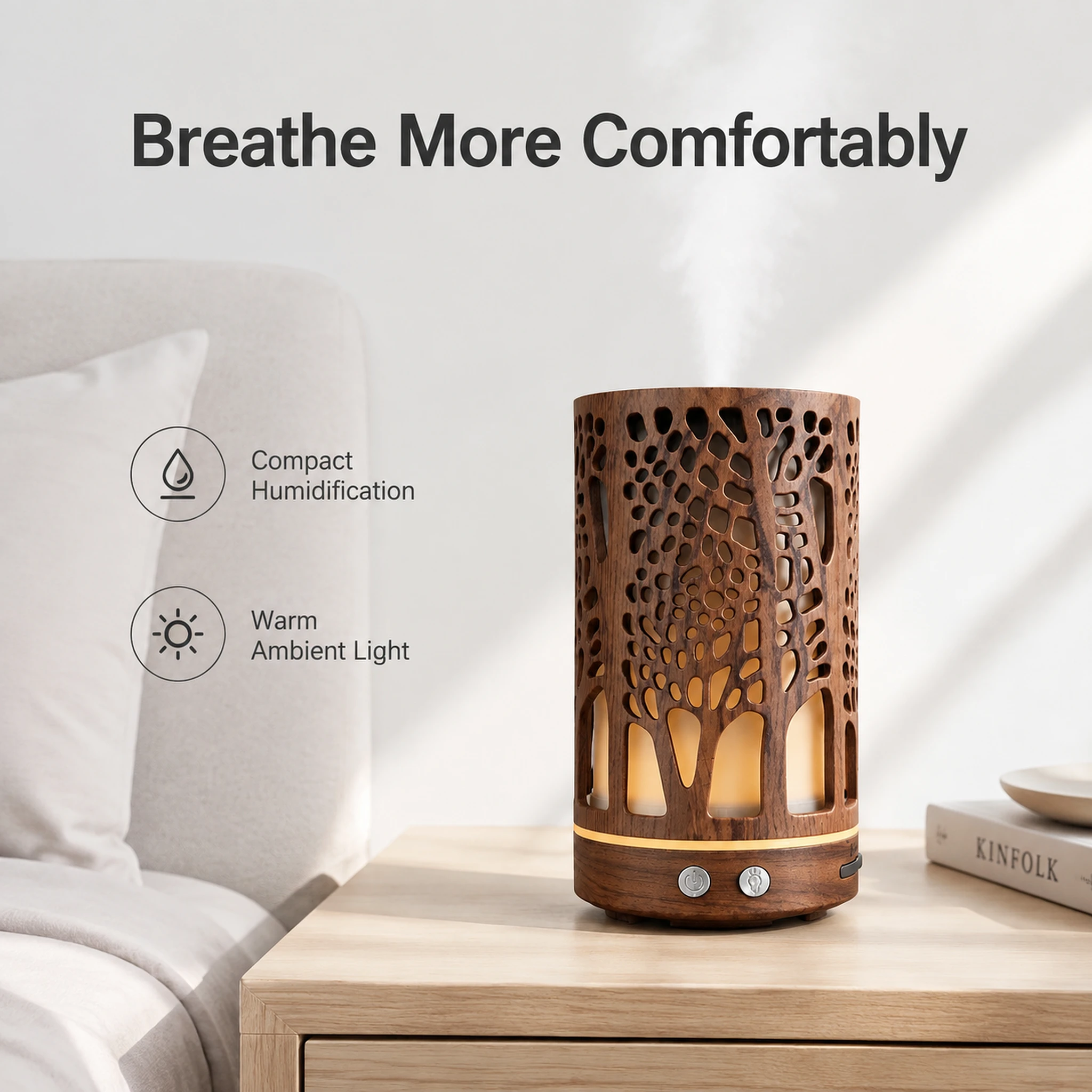 Dark Wood Grain Tree Pattern Aroma Diffuser - image 4