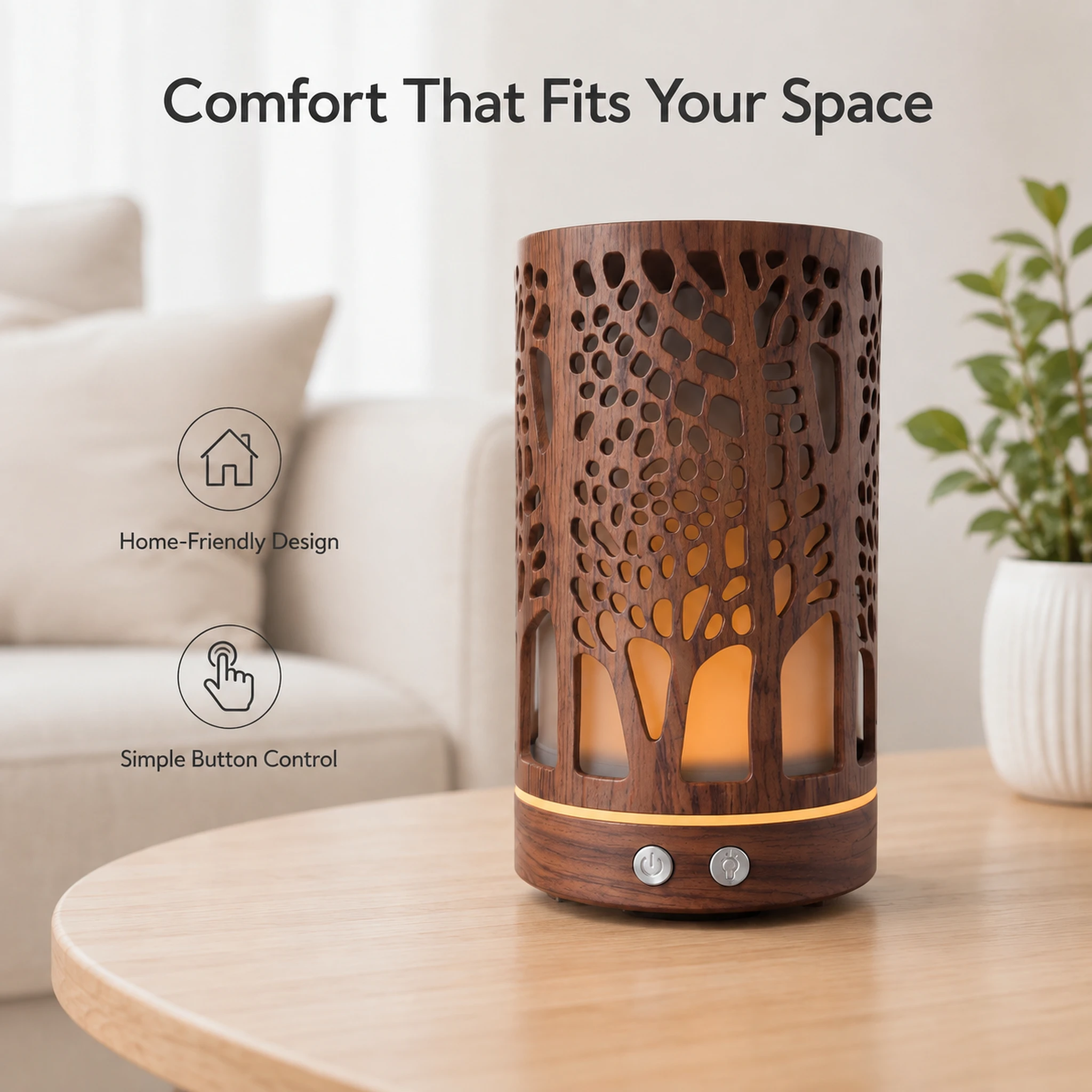 Dark Wood Grain Tree Pattern Aroma Diffuser - image 1