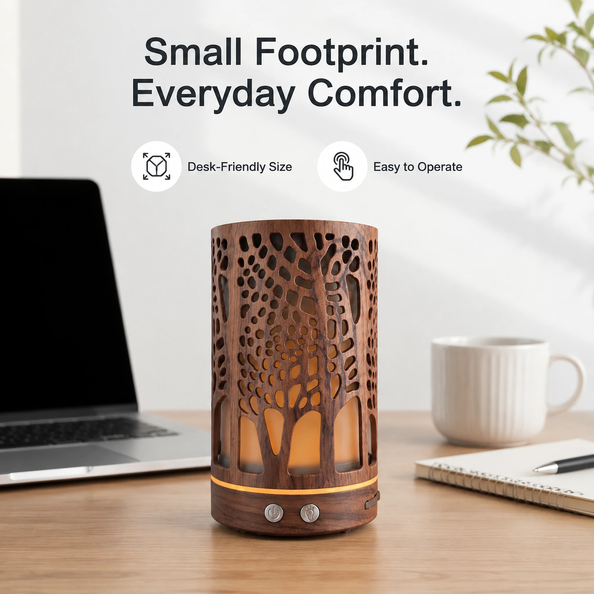 Dark Wood Grain Tree Pattern Aroma Diffuser - image 3